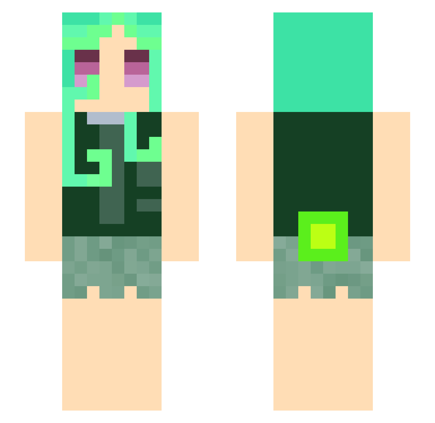GameCrayfish192 Minecraft skin, front and back view