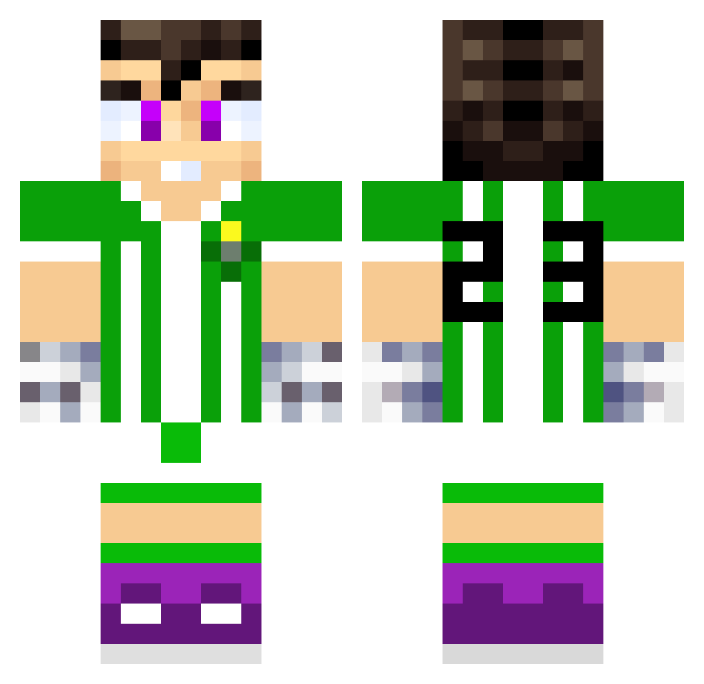 jesusdlrv Minecraft skin, front and back view