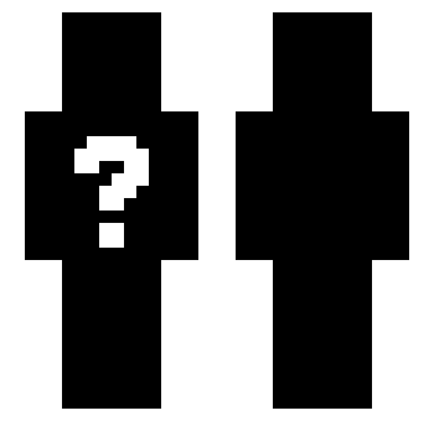 Etedes Minecraft skin, front and back view