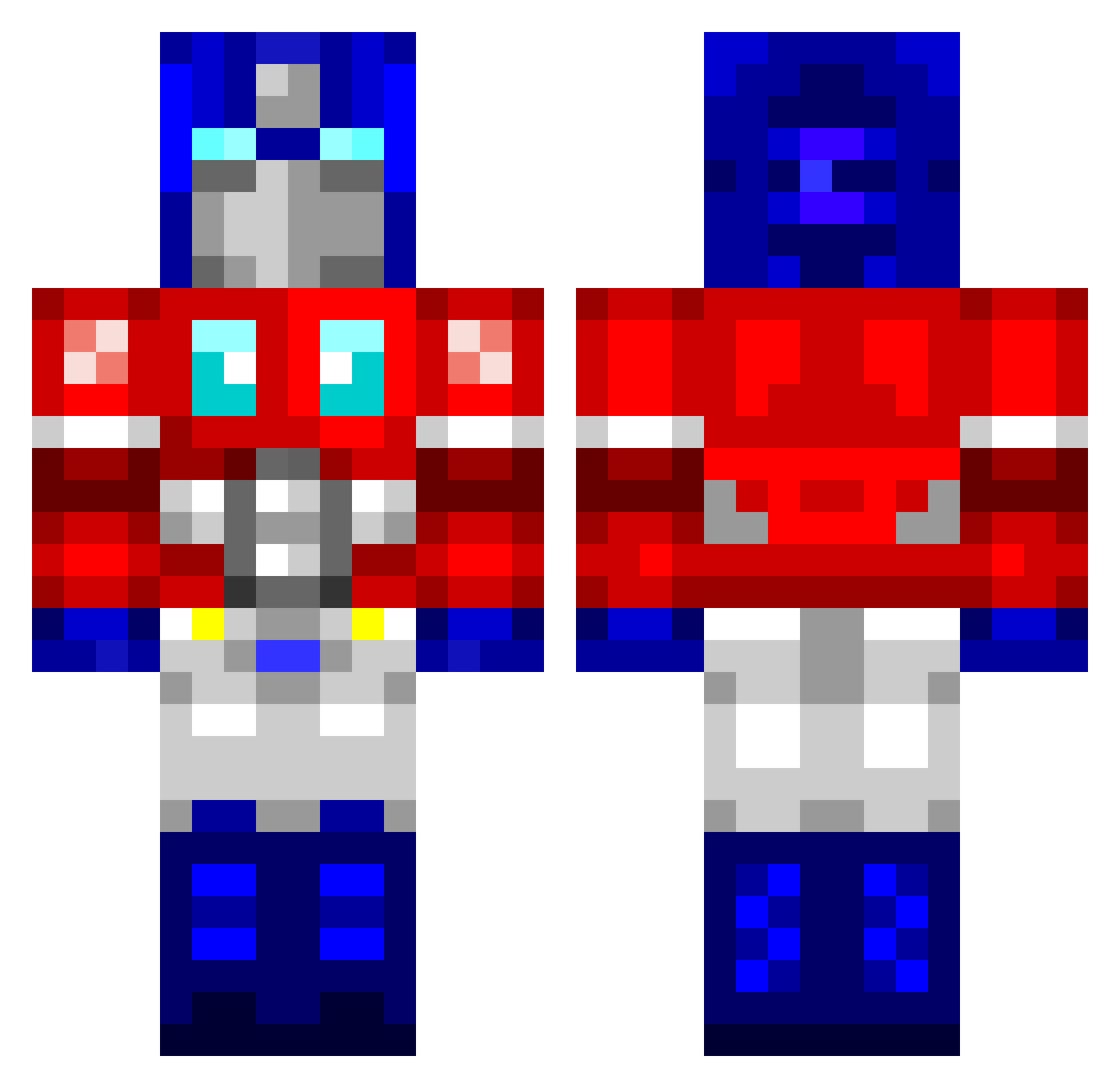 FriendlyGeorge Minecraft skin, front and back view
