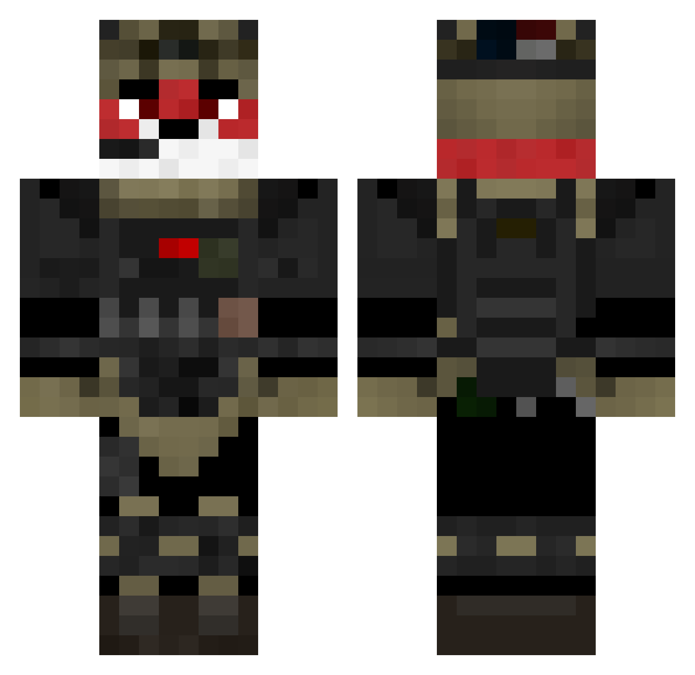 Balembo Minecraft skin, front and back view
