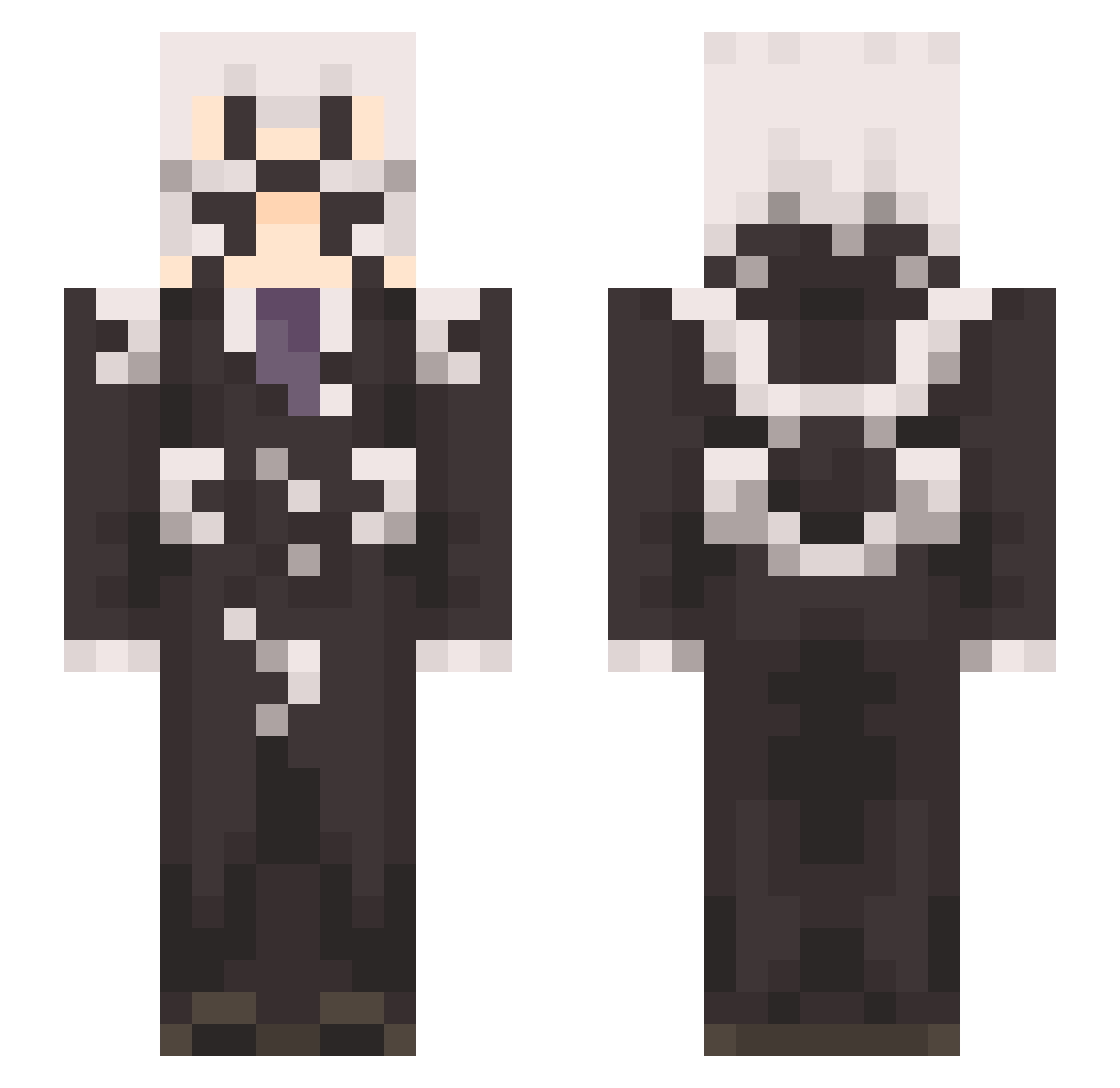 notintopickles Minecraft skin, front and back view