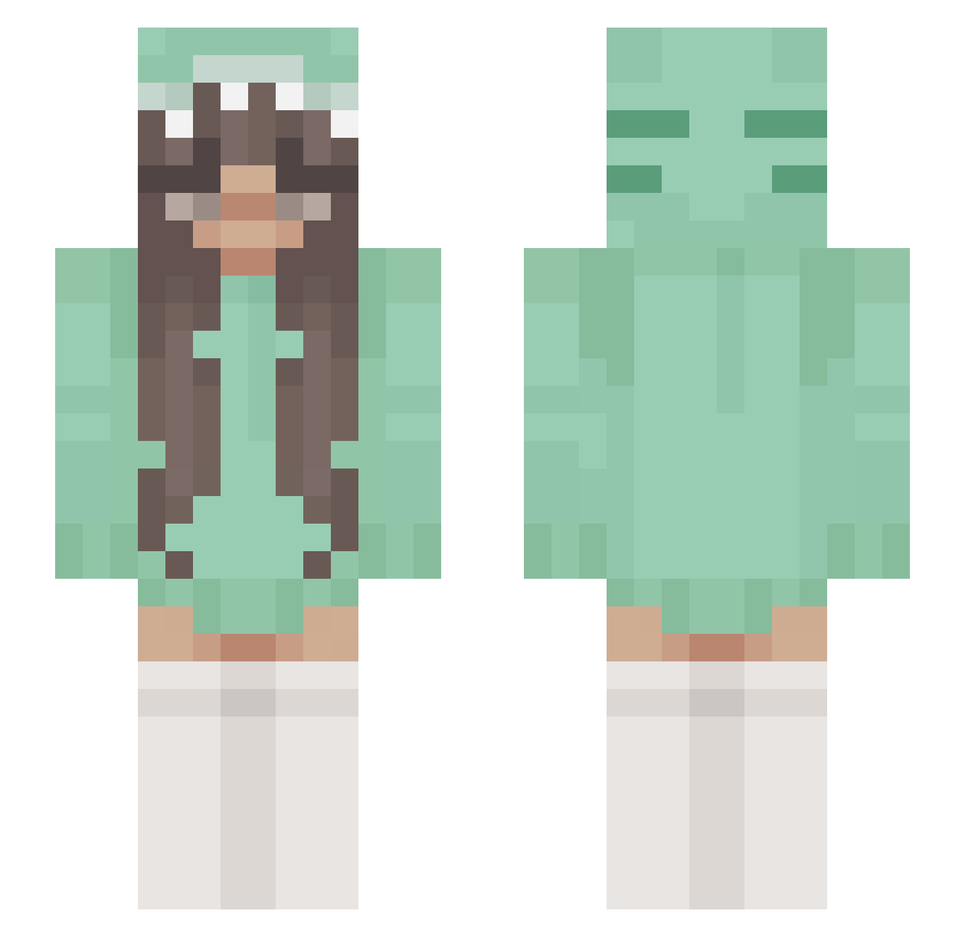 saturnmadness Minecraft skin, front and back view