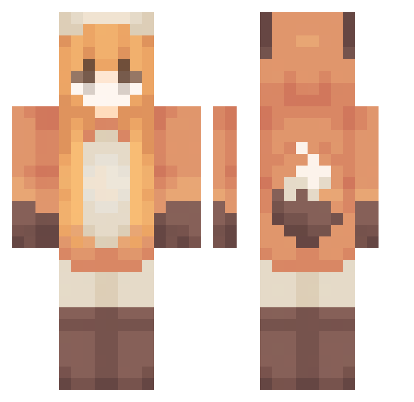 Scheeeeik Minecraft skin, front and back view