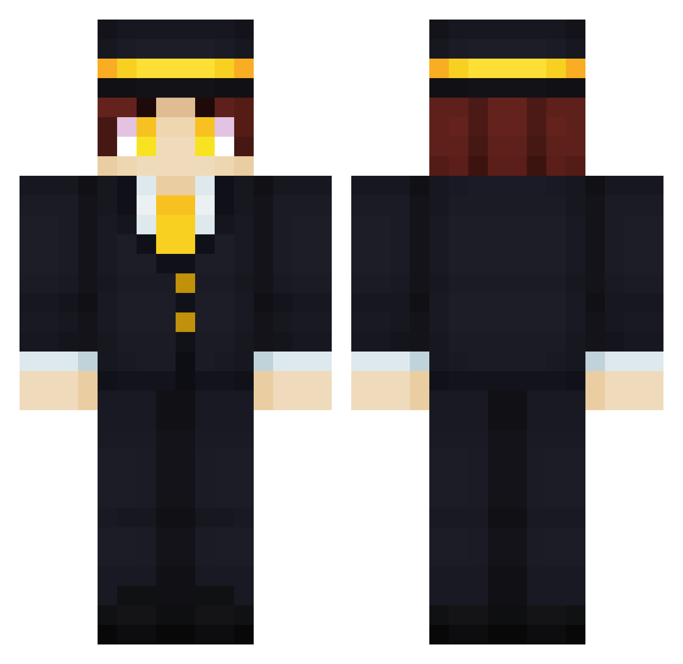 Rafalamayou Minecraft skin, front and back view