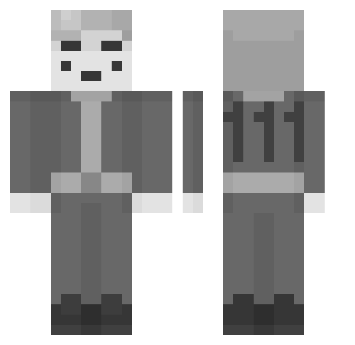 OsitaLoveYou Minecraft skin, front and back view