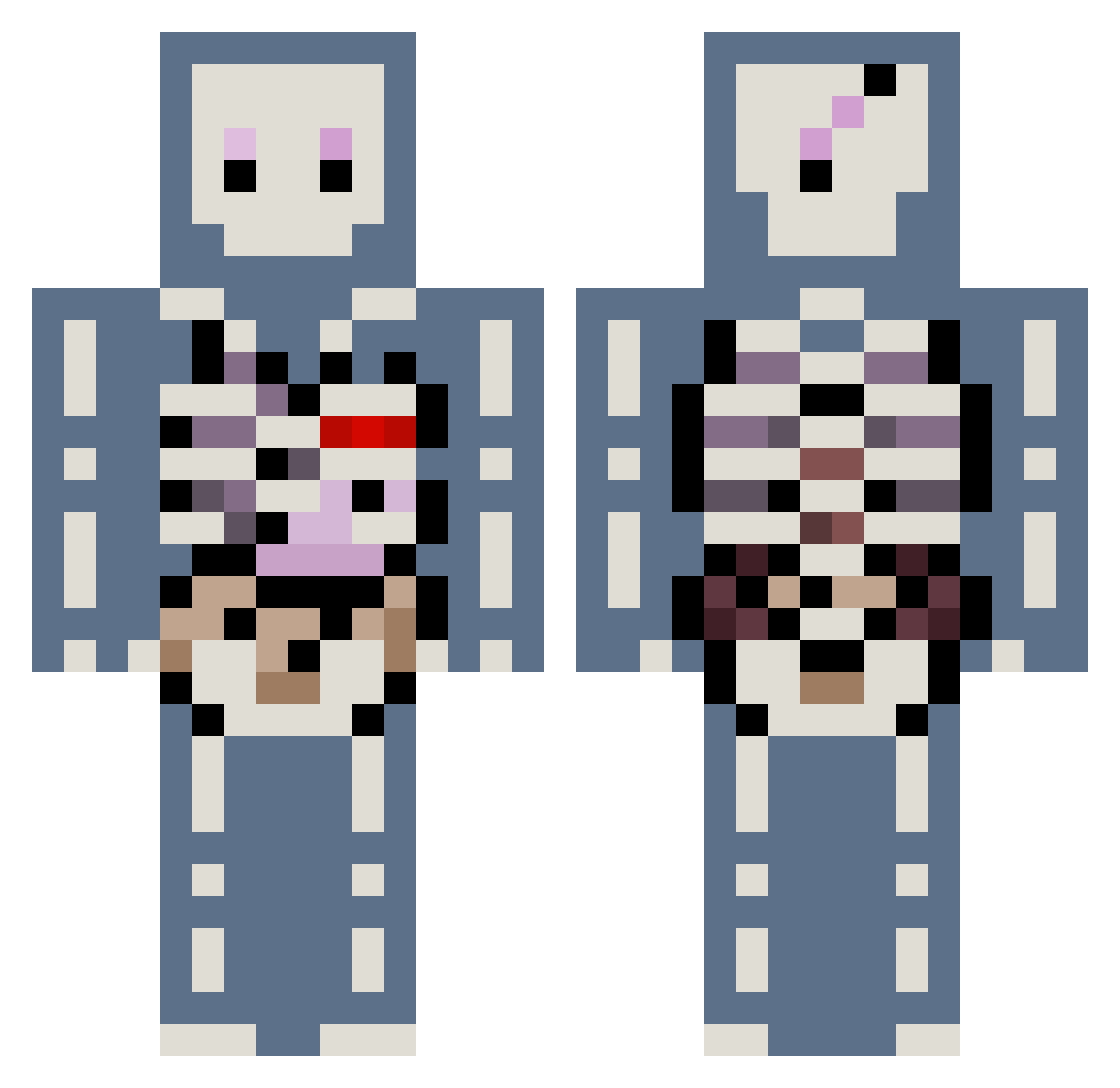 AMcDonaldsStaff Minecraft skin, front and back view