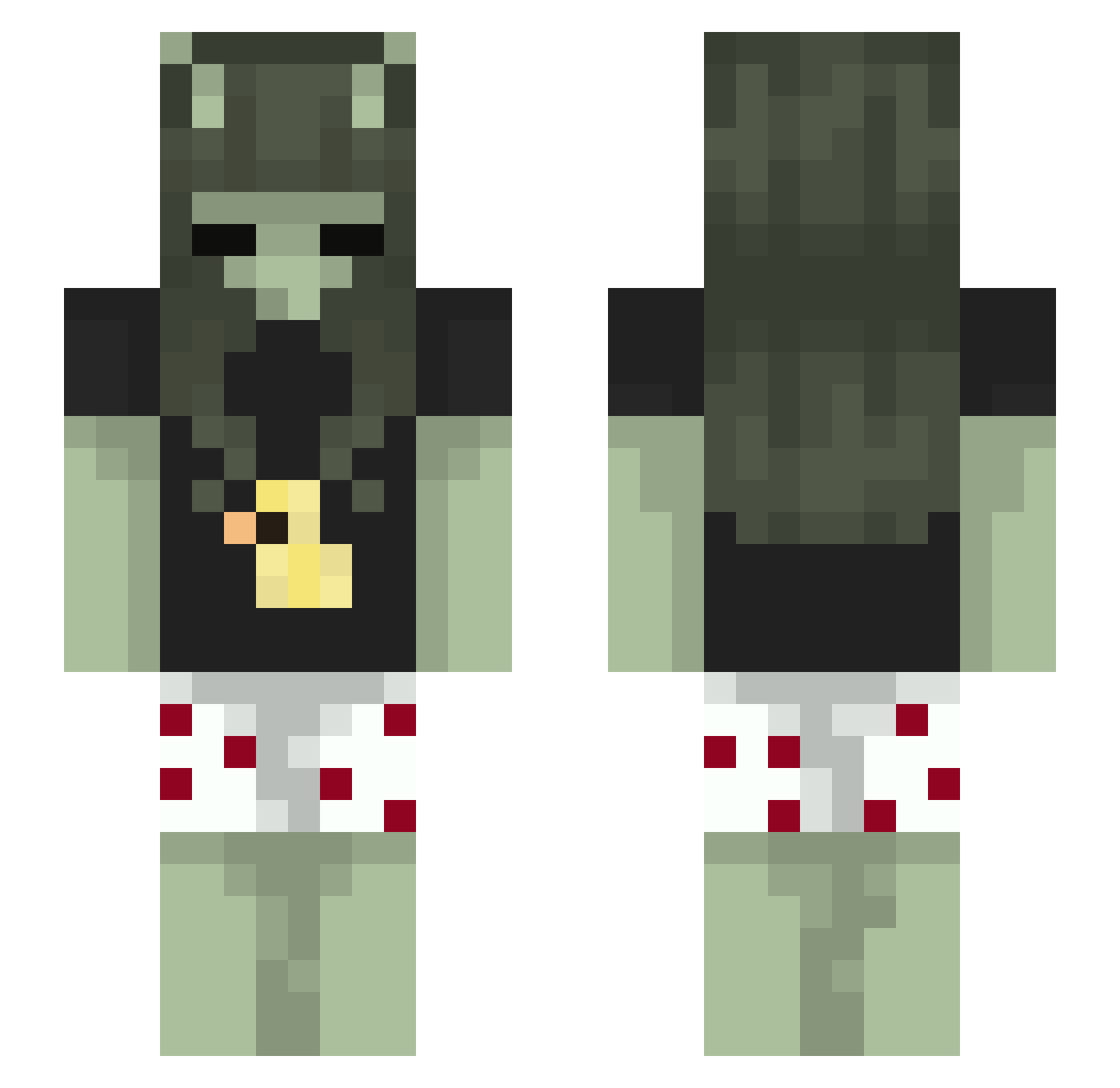 majavalgokebaba Minecraft skin, front and back view