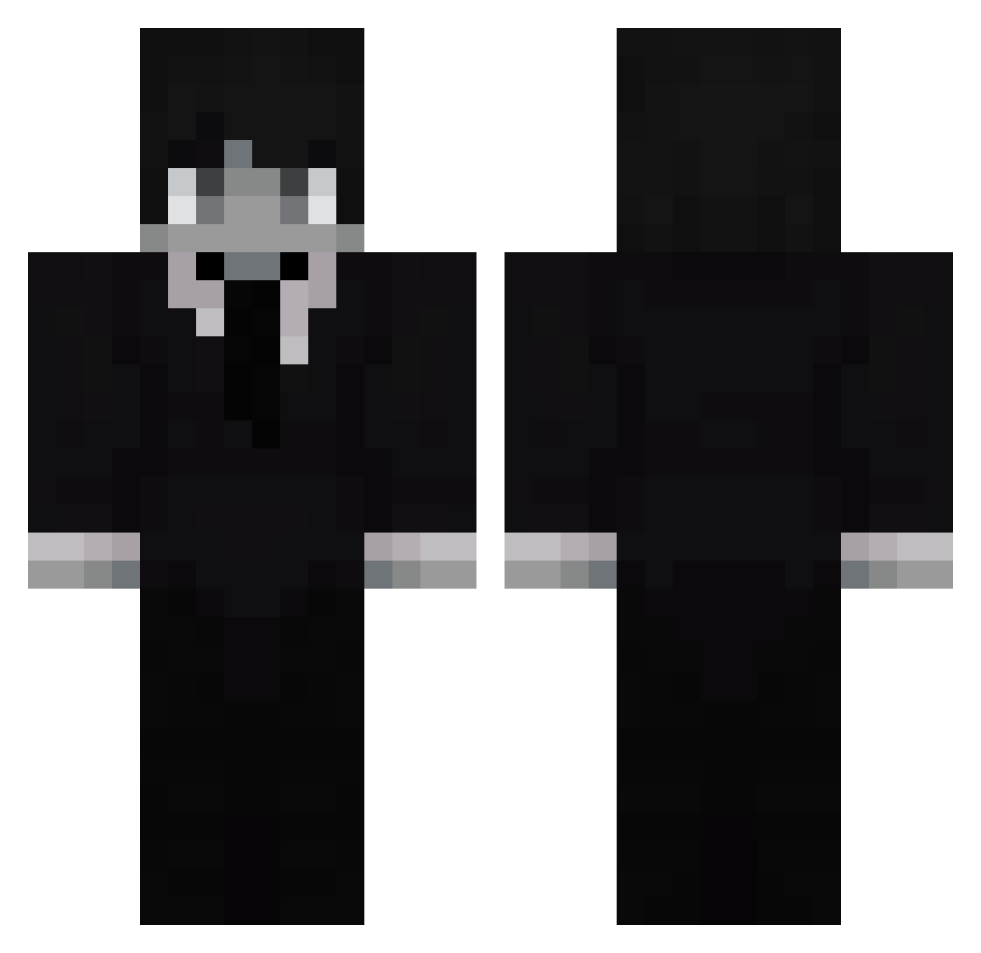 CosmicKumar Minecraft skin, front and back view
