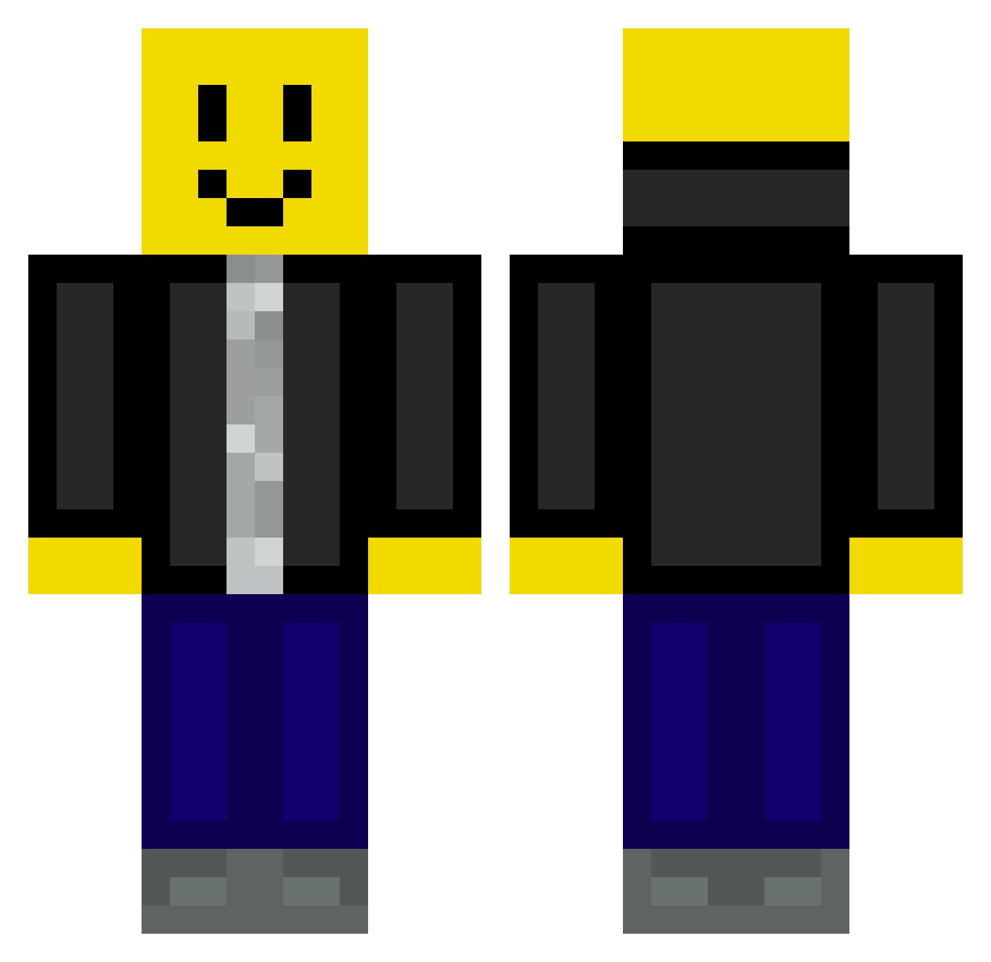 Cosmic_Effect Minecraft skin, front and back view