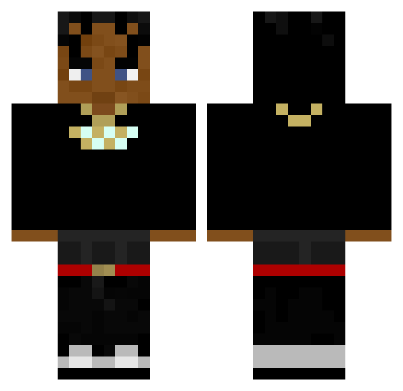 passthatweed Minecraft skin, front and back view
