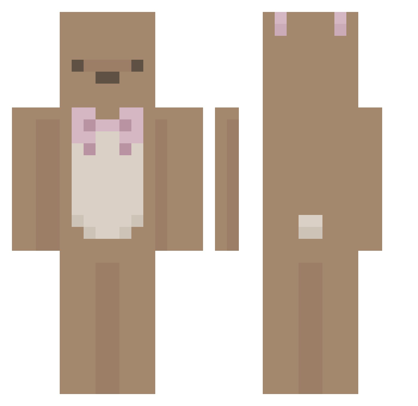 Hyunjunu12 Minecraft skin, front and back view