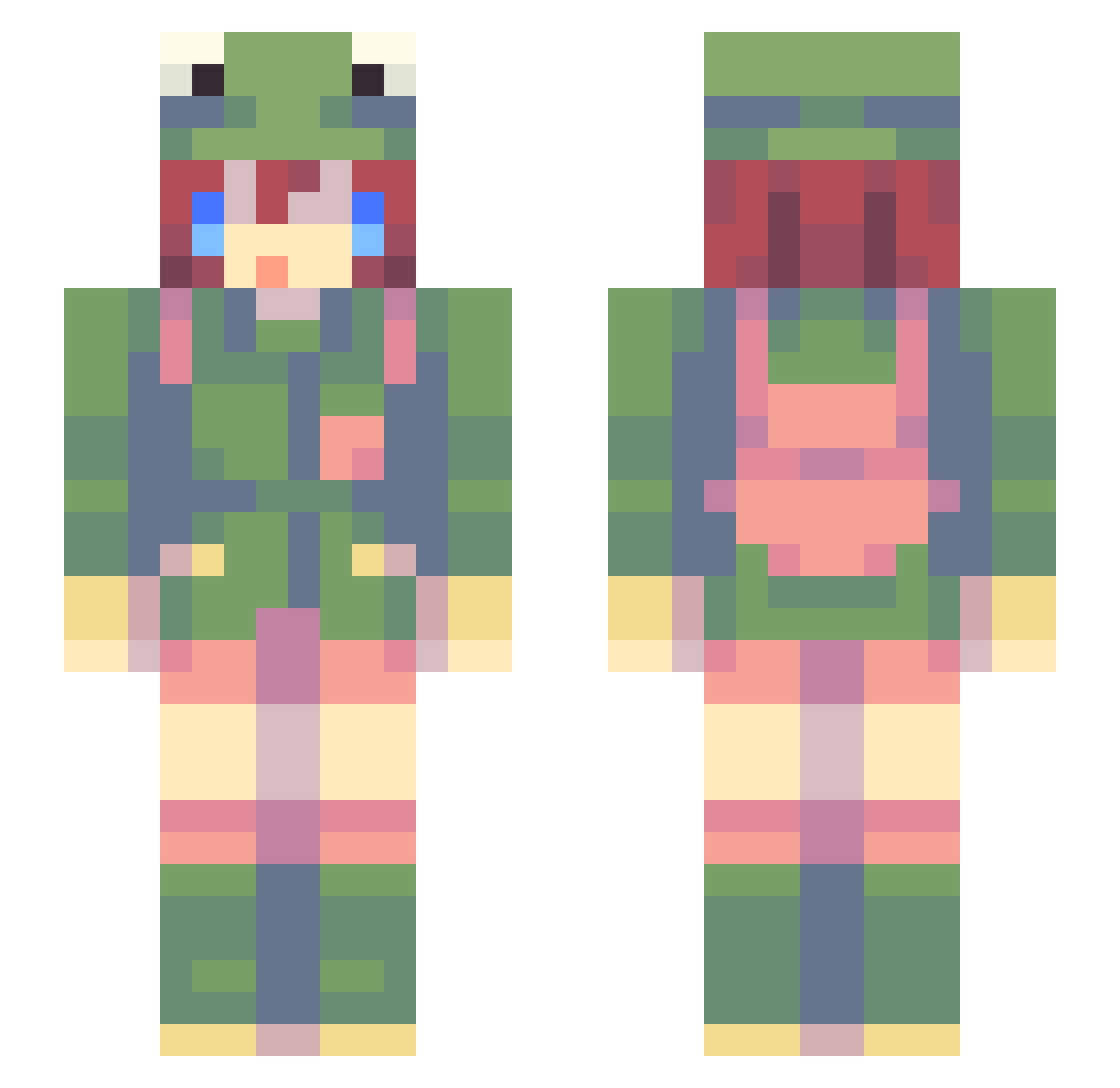 ISHIDDEDHEHE Minecraft skin, front and back view