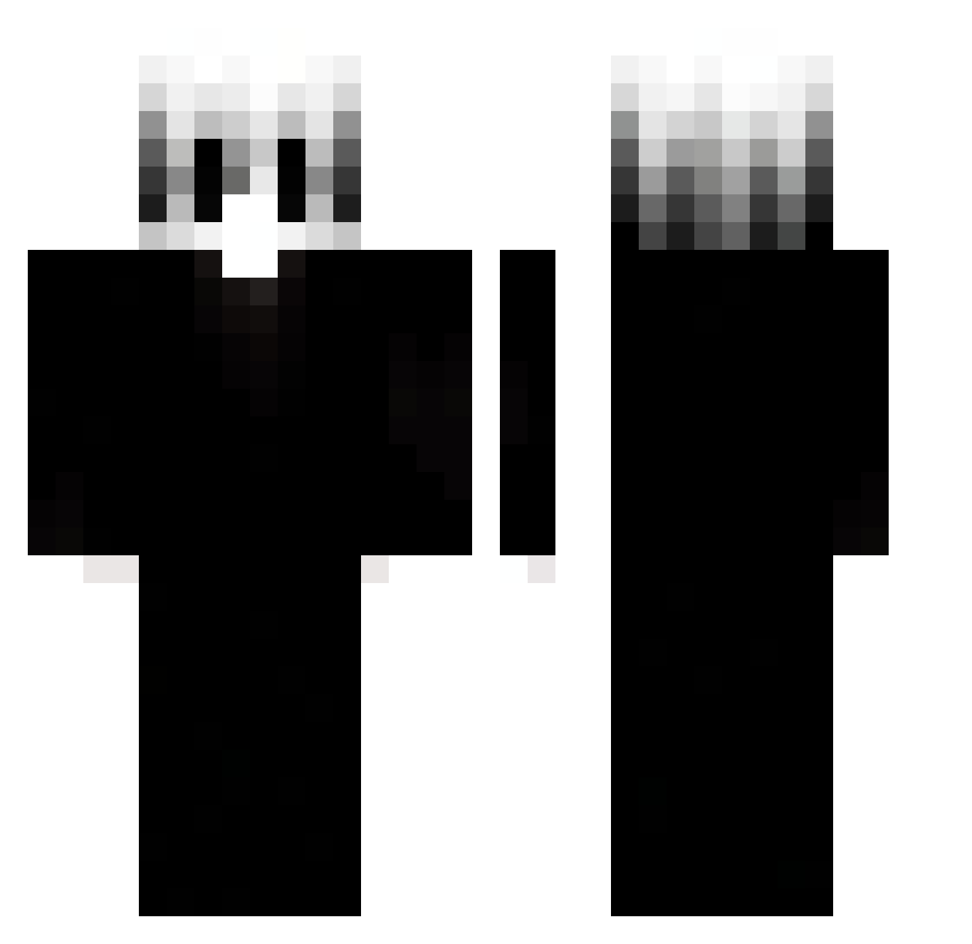 Driwison Minecraft skin, front and back view