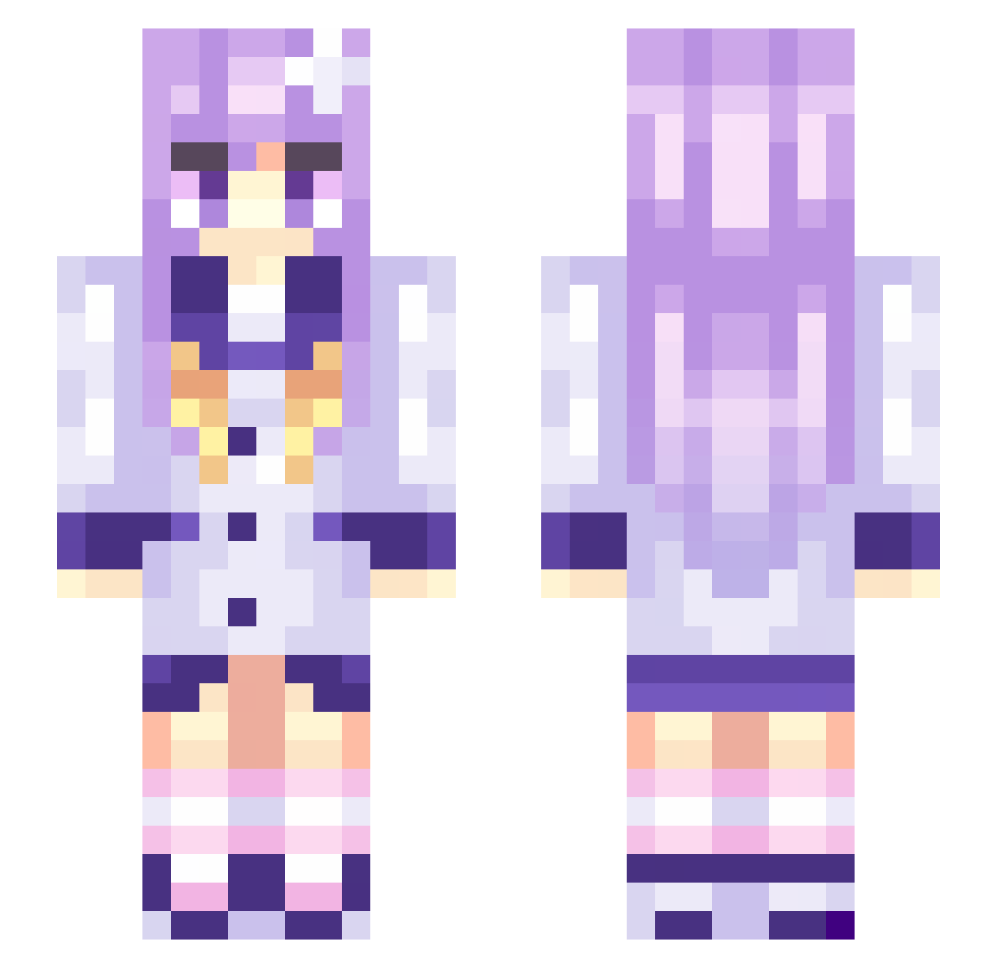 Xeno_02 Minecraft skin, front and back view
