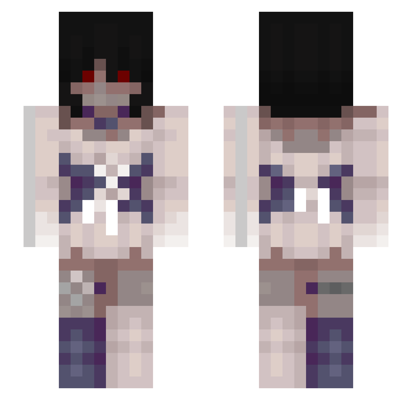Perfectlighting Minecraft skin, front and back view