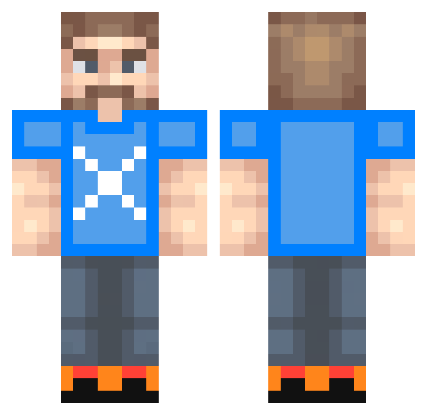 gruppox24 Minecraft skin, front and back view
