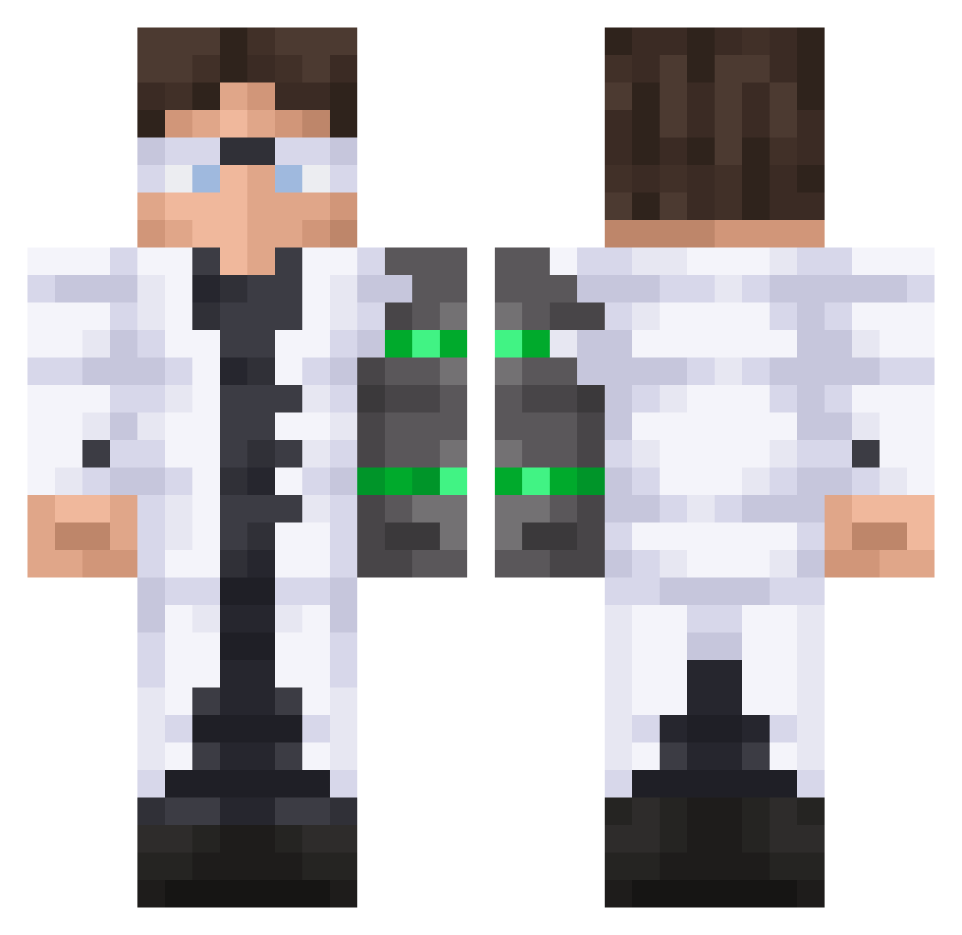 DaddySmooth Minecraft skin, front and back view