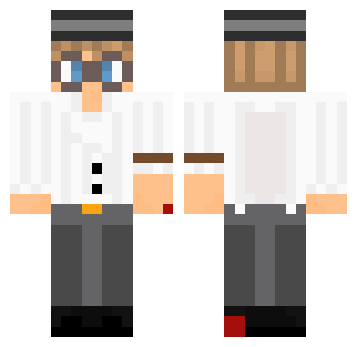 SalesmanSales Minecraft skin, front and back view