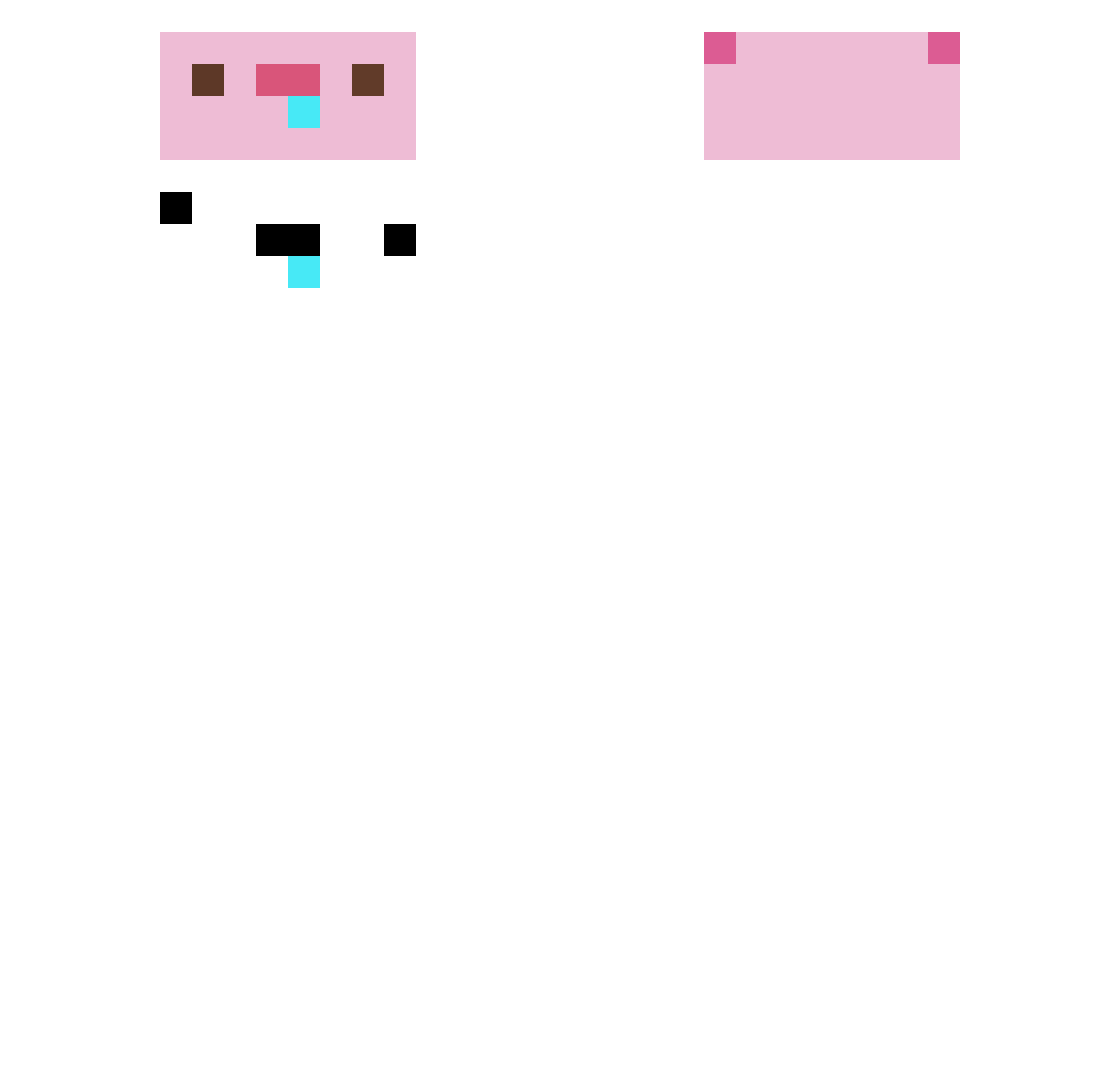 Azhollis Minecraft skin, front and back view