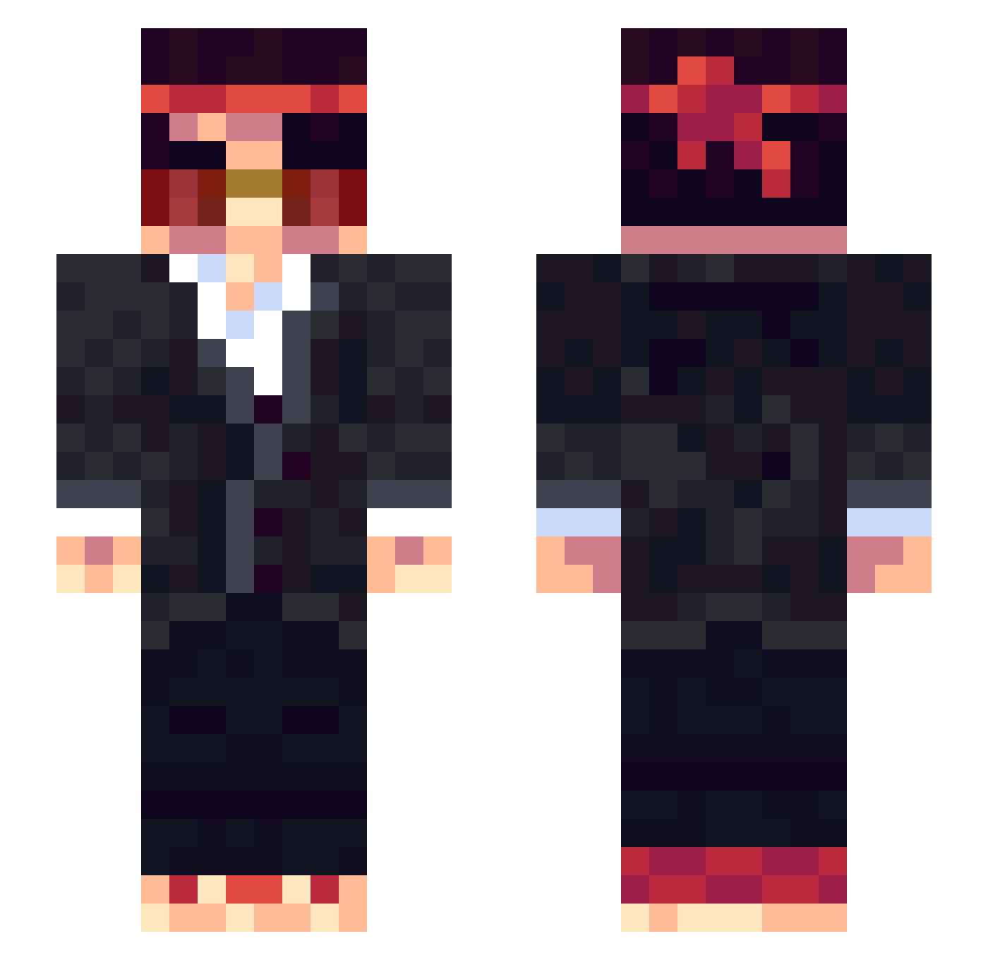 premanifest Minecraft skin, front and back view