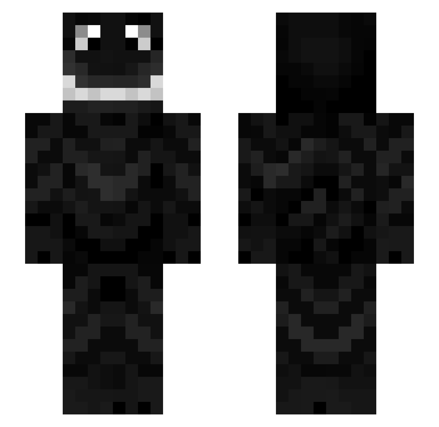 grittrs Minecraft skin, front and back view