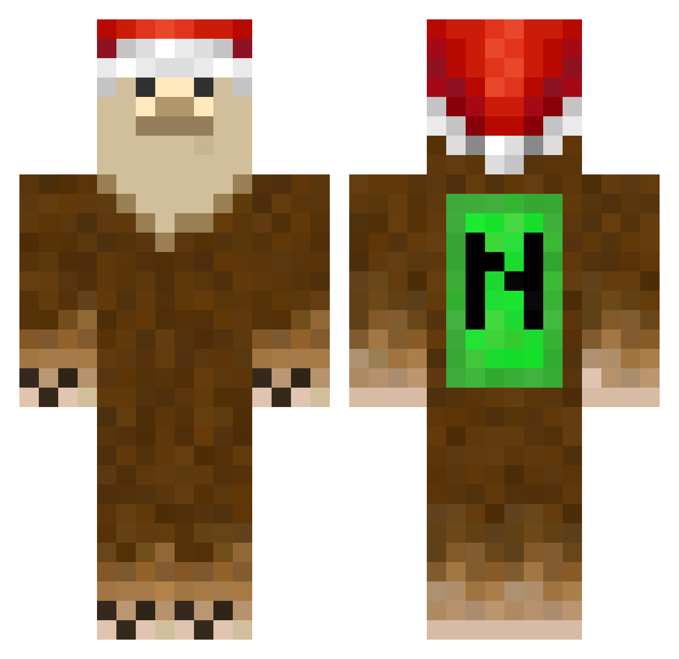 Cyruz007 Minecraft skin, front and back view