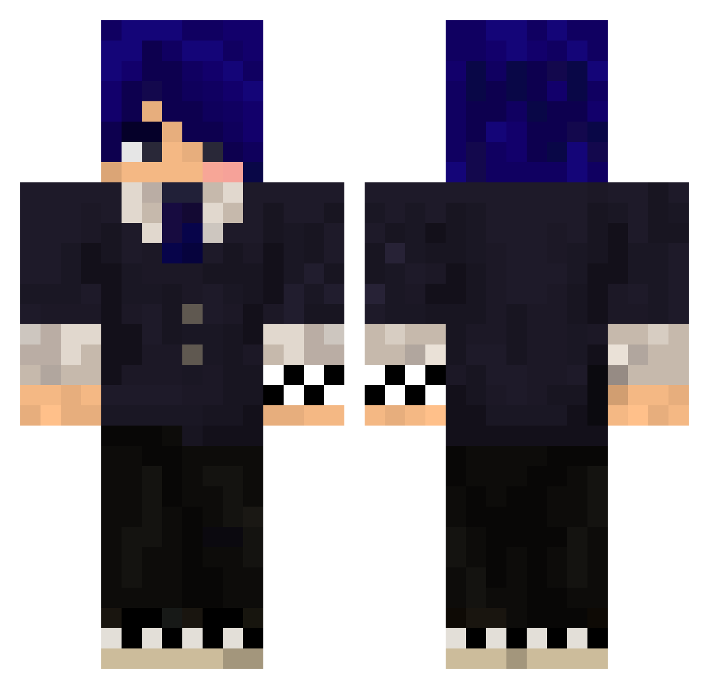 Deoxyzs_ Minecraft skin, front and back view