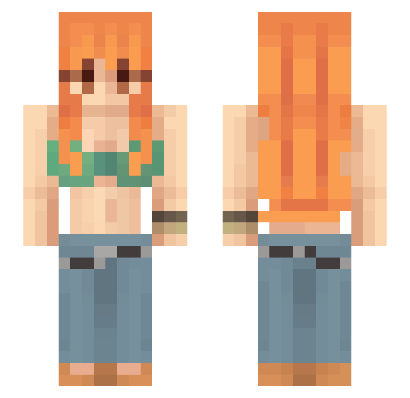 Dark_Meowster Minecraft skin, front and back view