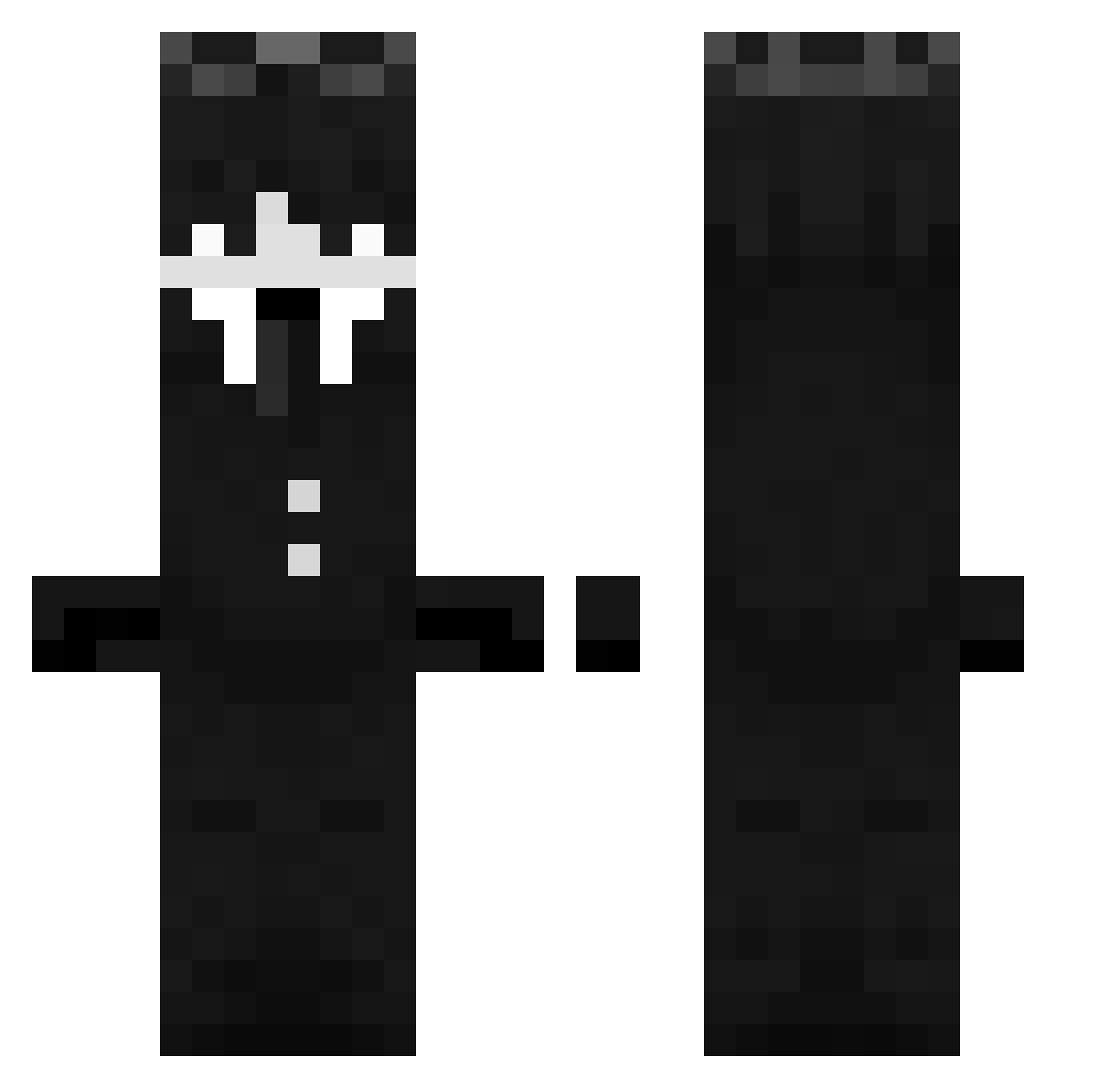 DomDynamic Minecraft skin, front and back view