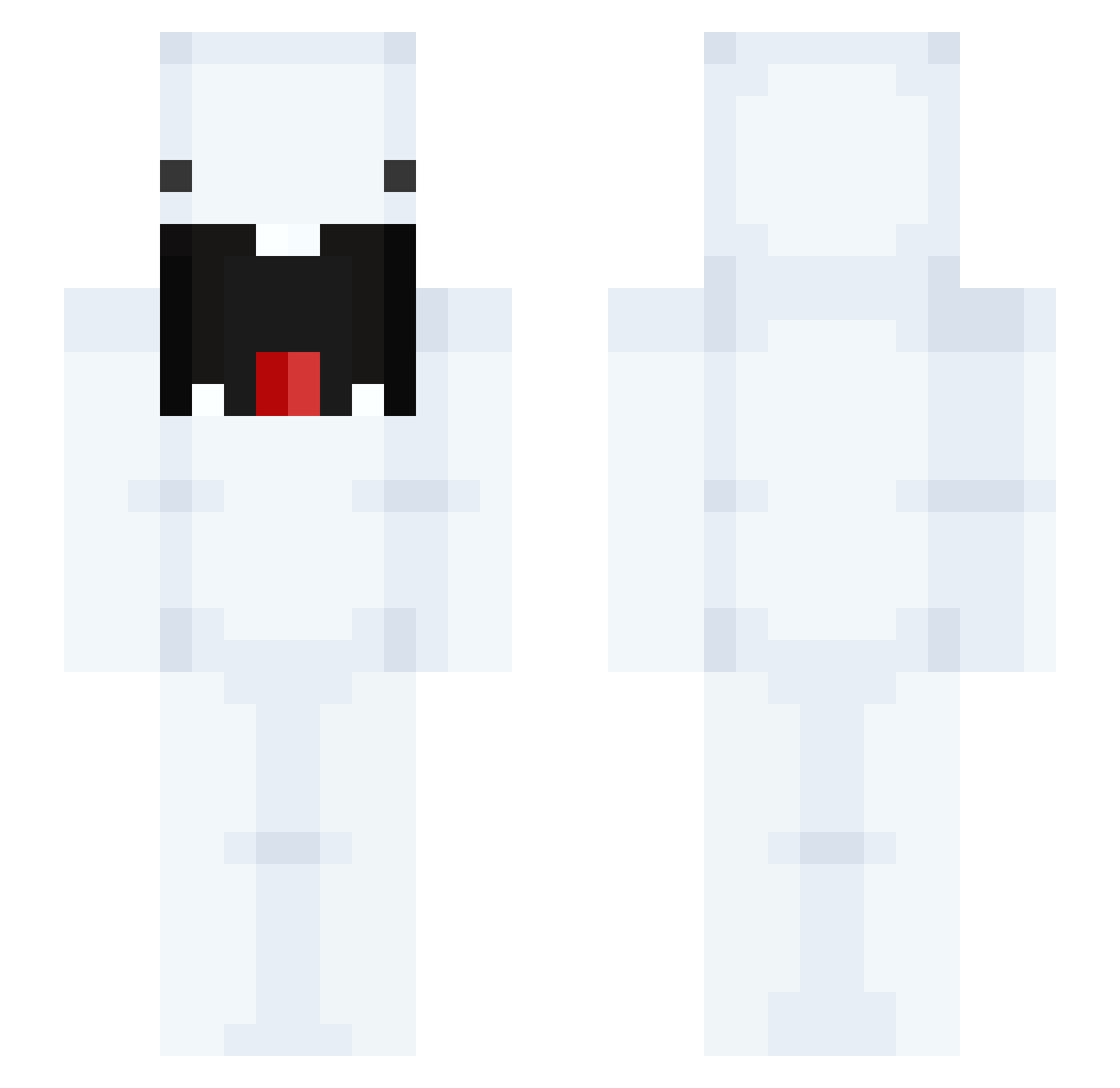 GreyFridge Minecraft skin, front and back view