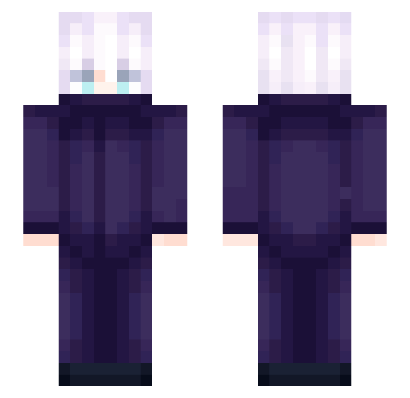 Avo_gan7o Minecraft skin, front and back view