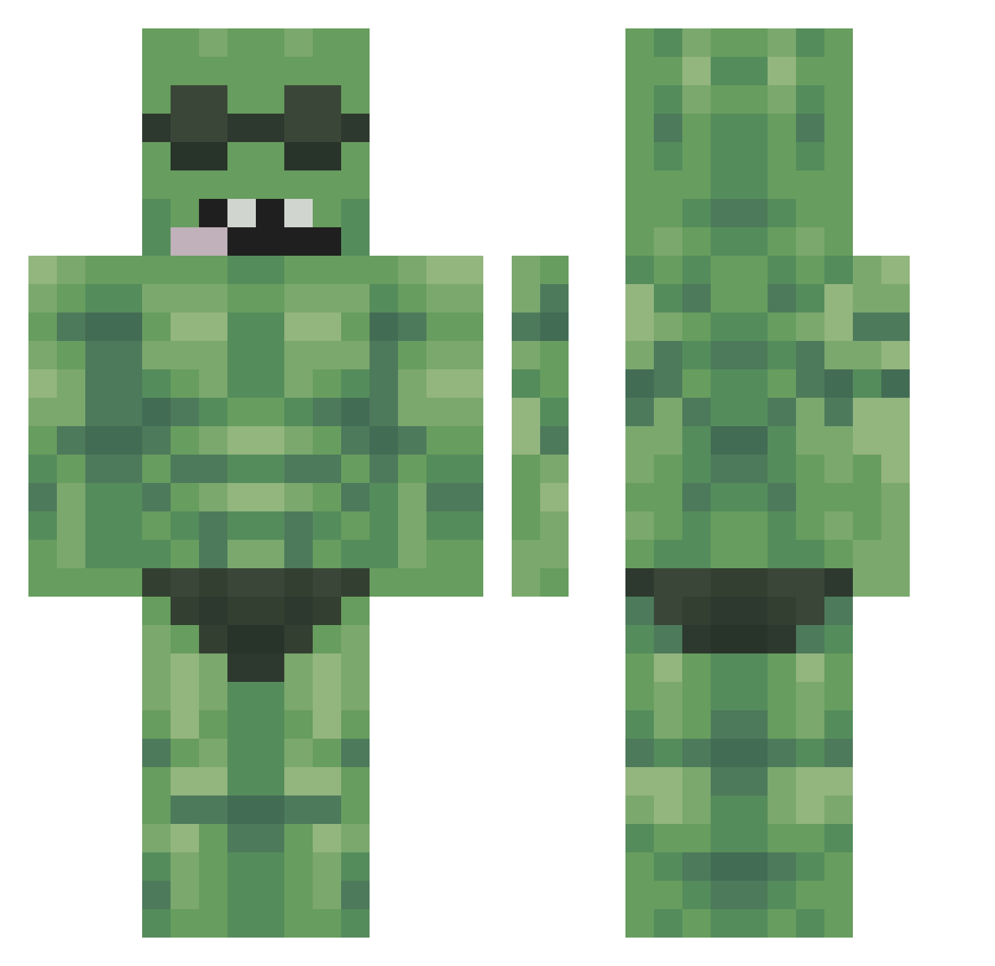 PickledEgg0 Minecraft skin, front and back view