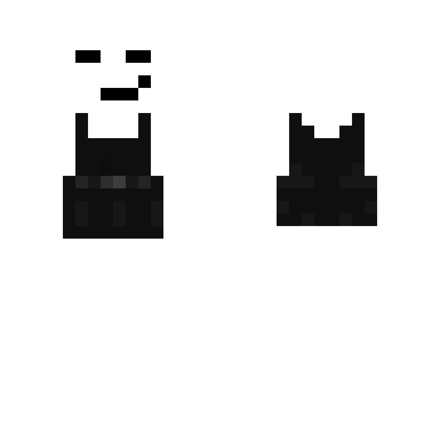Revolutt Minecraft skin, front and back view