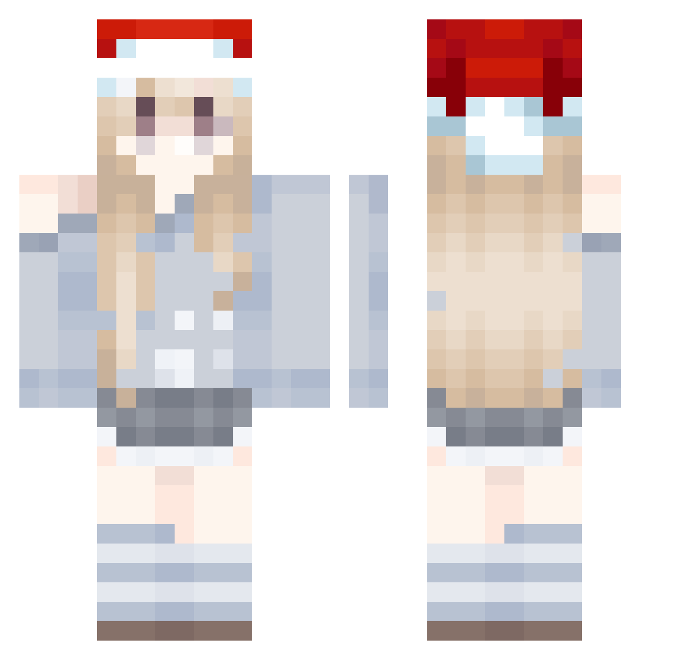 StachJach Minecraft skin, front and back view