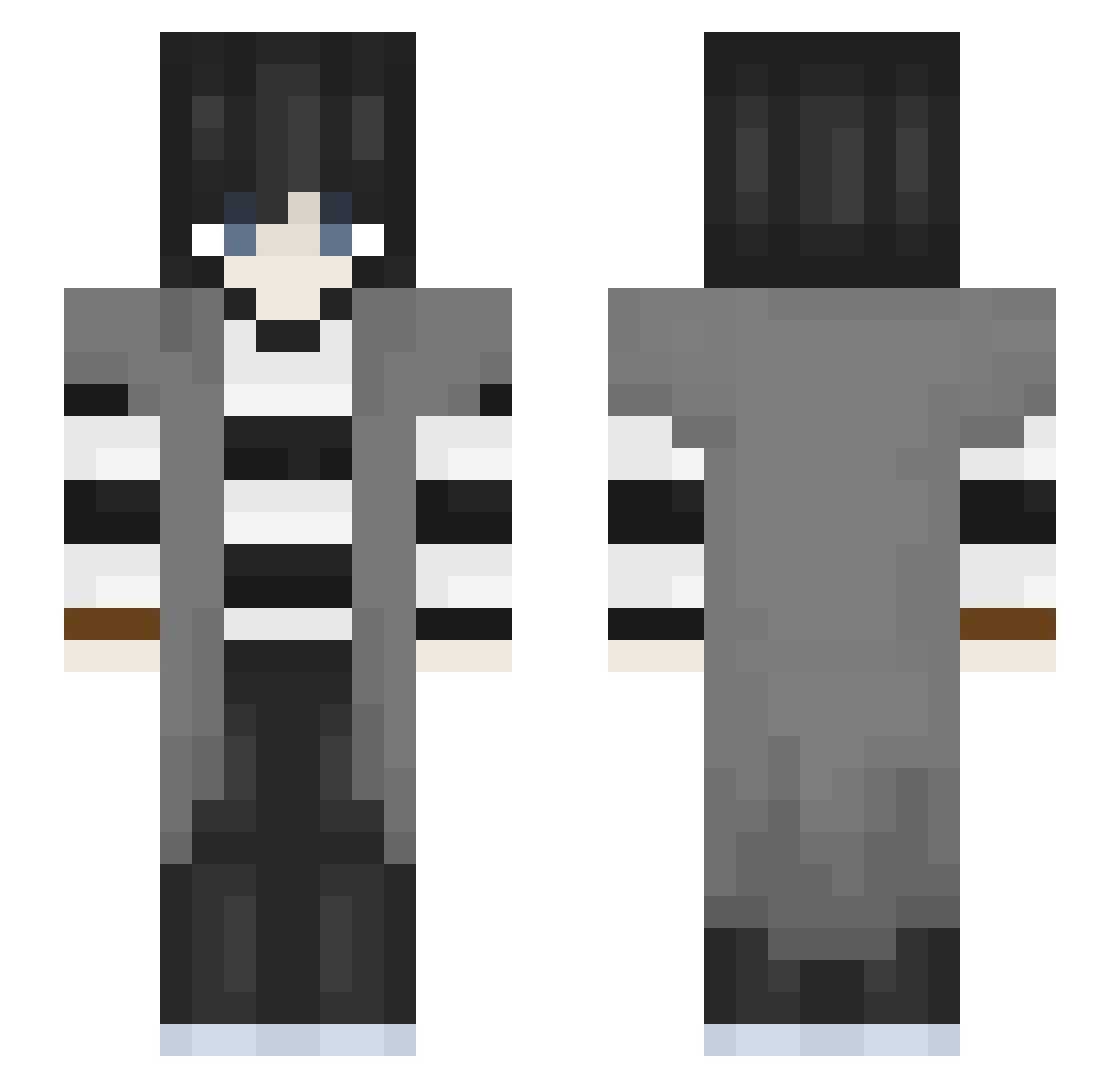MrKuy Minecraft skin, front and back view