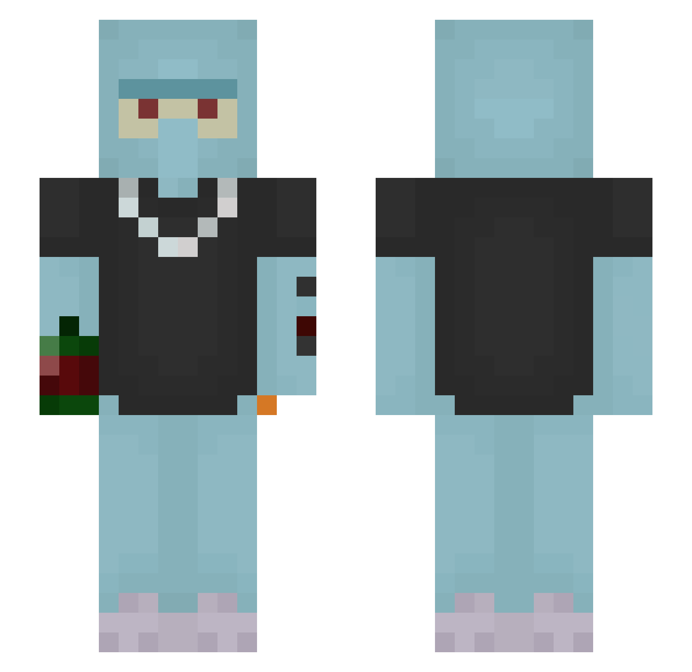 _NOCTO Minecraft skin, front and back view