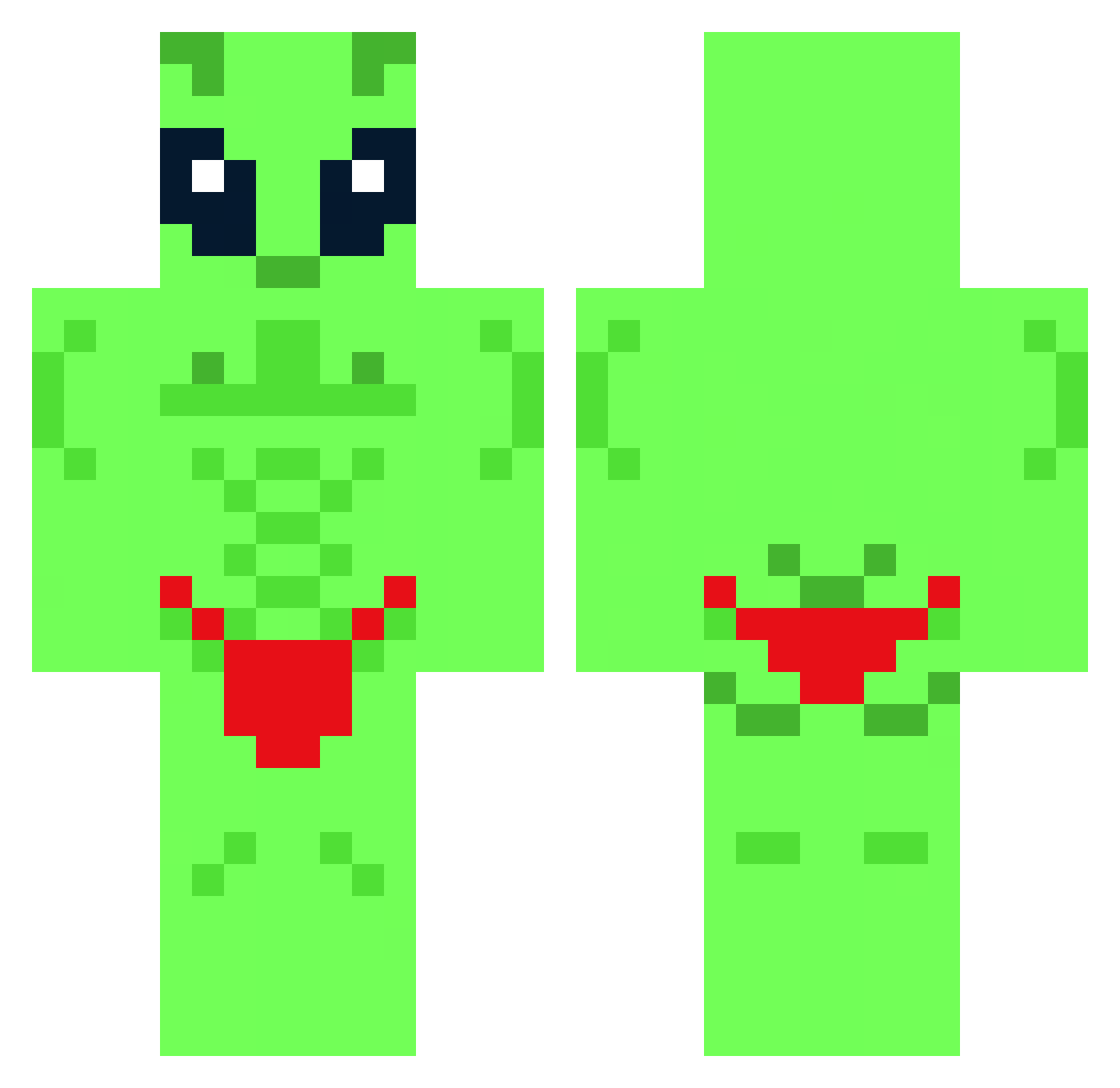 fleshy0 Minecraft skin, front and back view