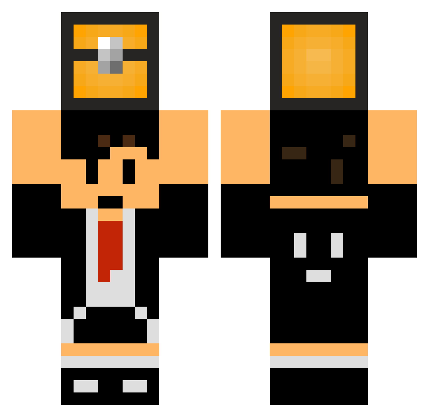 rickznnLIXO Minecraft skin, front and back view