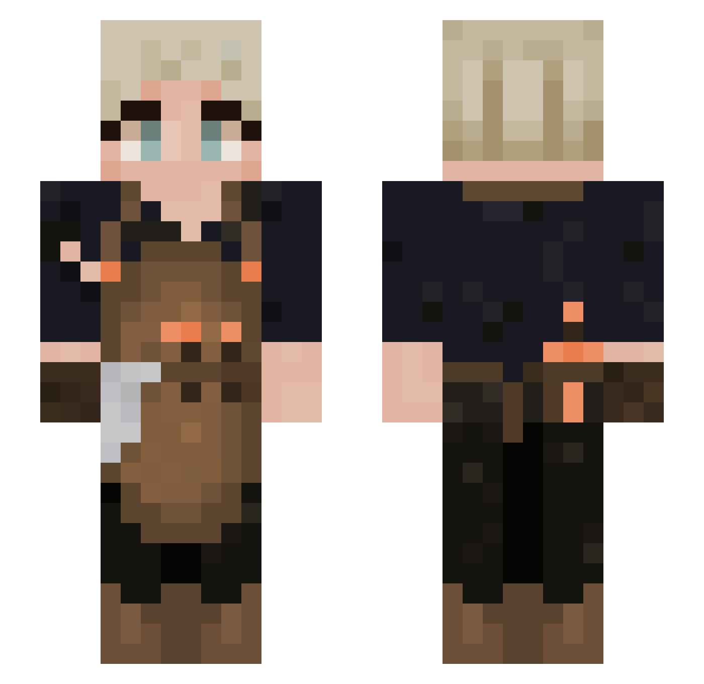 JerryLuce Minecraft skin, front and back view