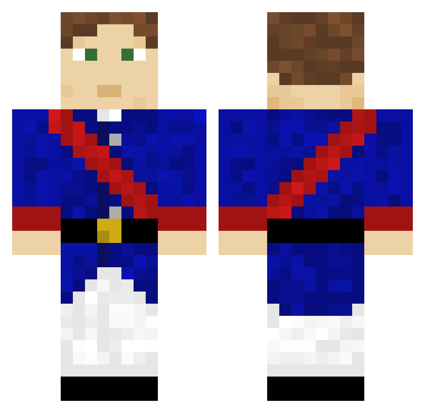 DudeOnMinecraft Minecraft skin, front and back view
