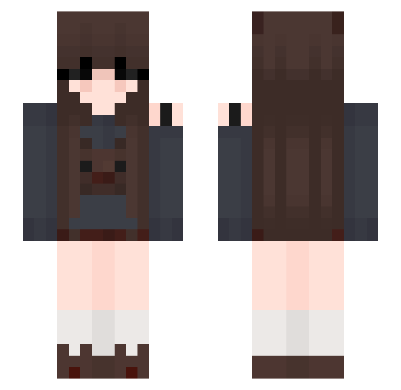 Dagggie Minecraft skin, front and back view