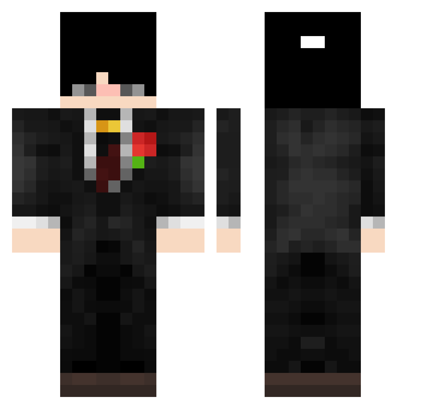 lucaluclucluca Minecraft skin, front and back view