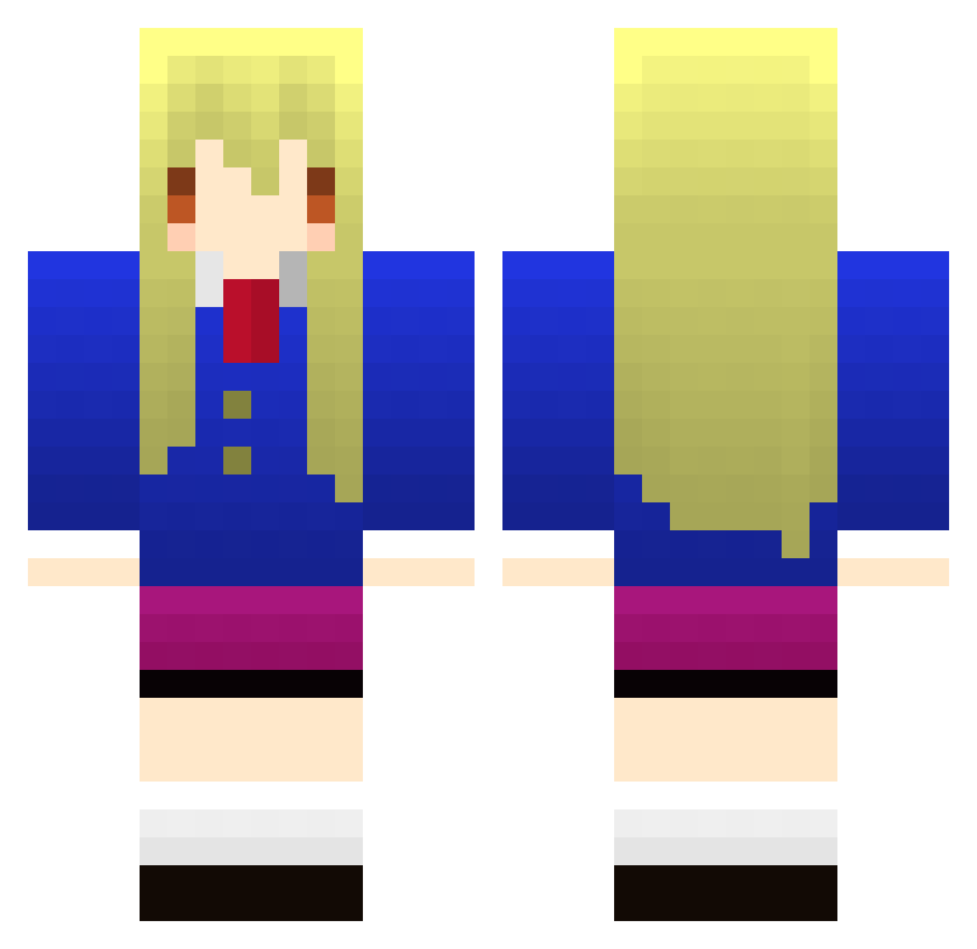shahi Minecraft skin, front and back view