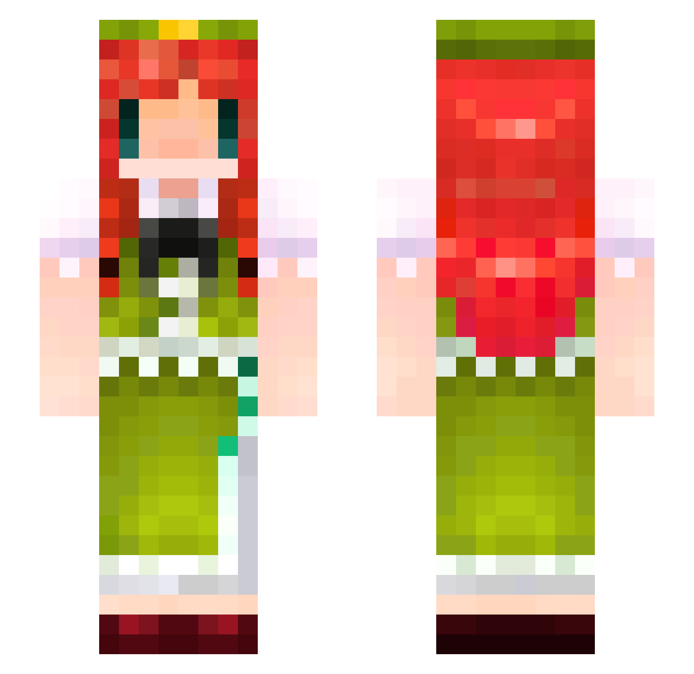 akebi Minecraft skin, front and back view