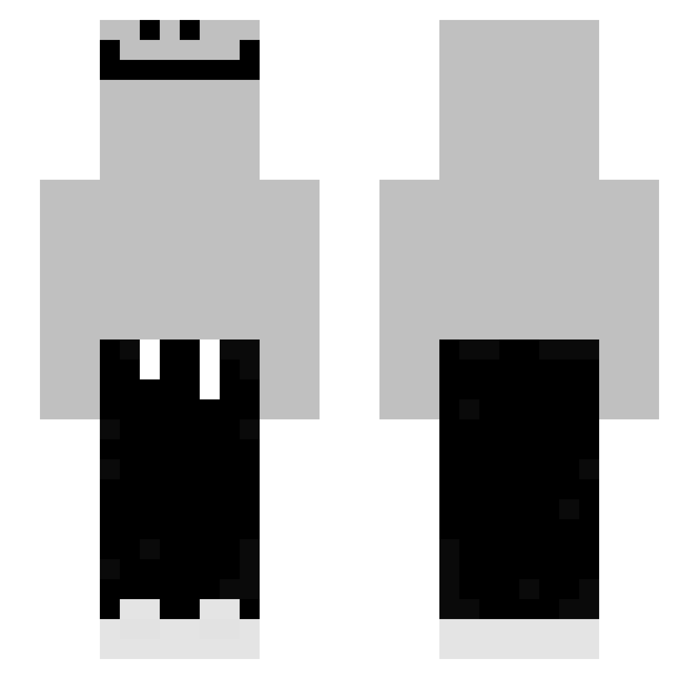 c0stinha Minecraft skin, front and back view