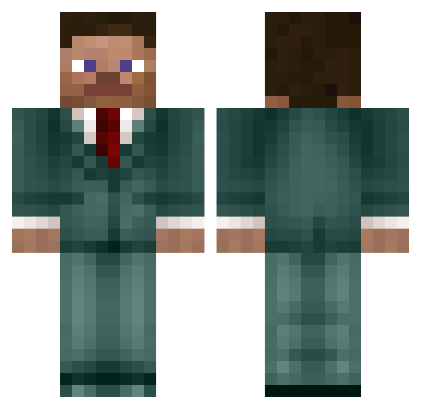 fireboi7632 Minecraft skin, front and back view