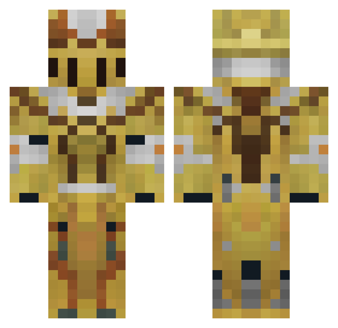 PrincessSerenity Minecraft skin, front and back view