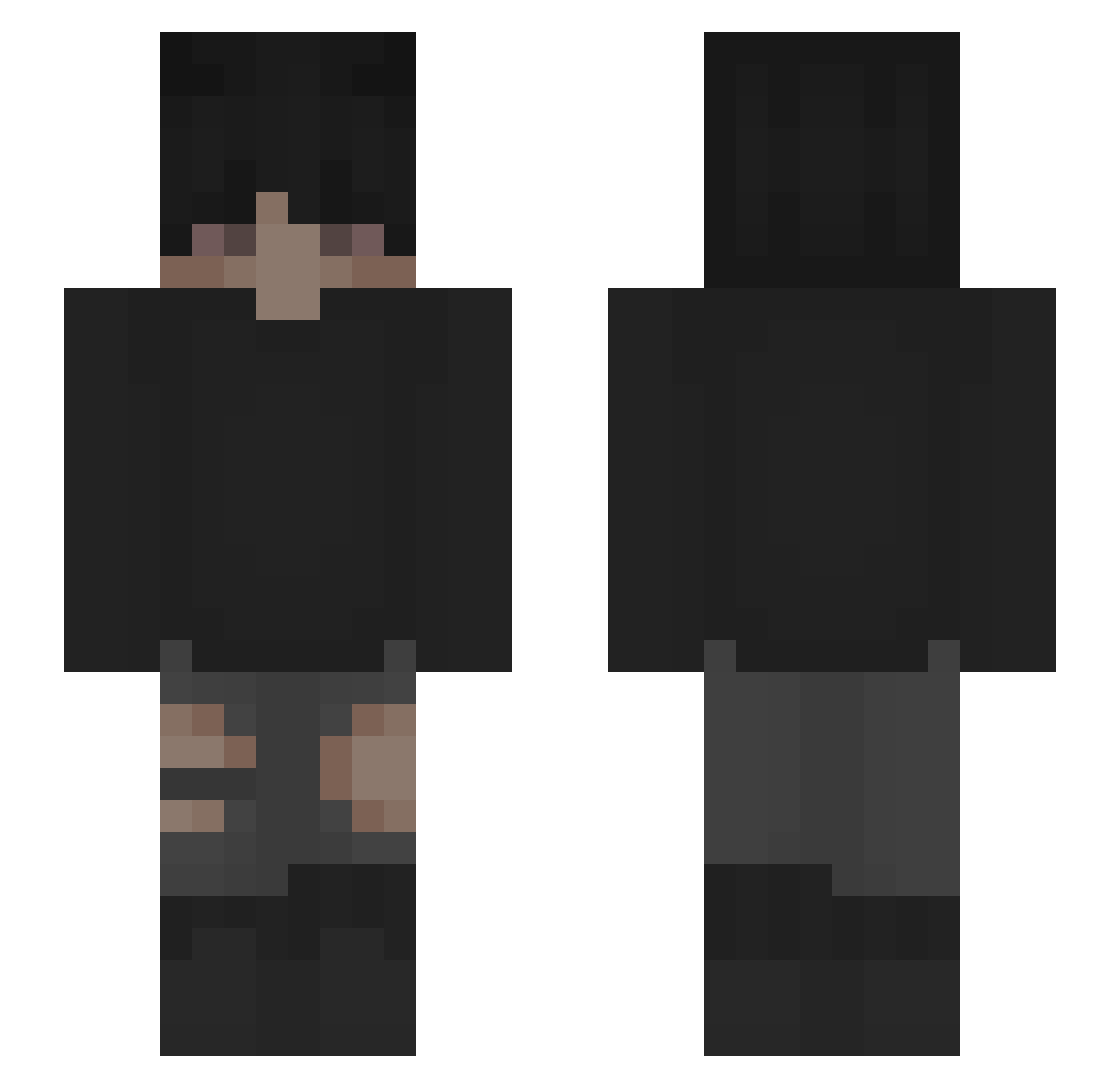 Sverre05 Minecraft skin, front and back view
