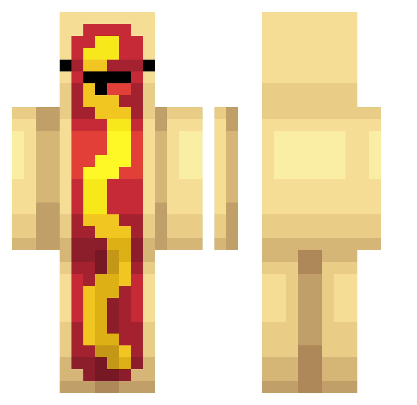 bstake Minecraft skin, front and back view